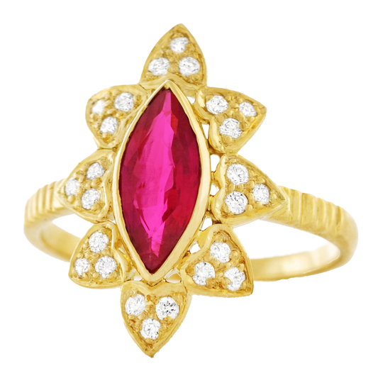 #20368 - 1.11-carat GIA Burma Ruby and Diamond Ring