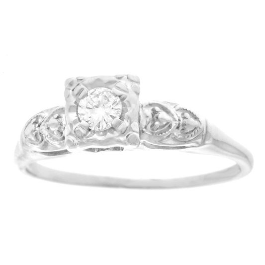 #20466 - Art Deco Diamond-set Engagement  Ring 14k