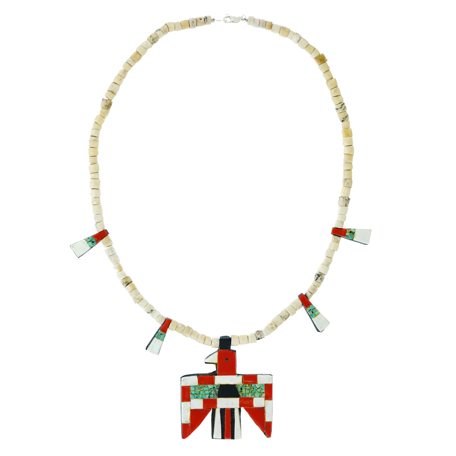 20639- Kewa or Santo Domingo Pueblo Necklace c1920s