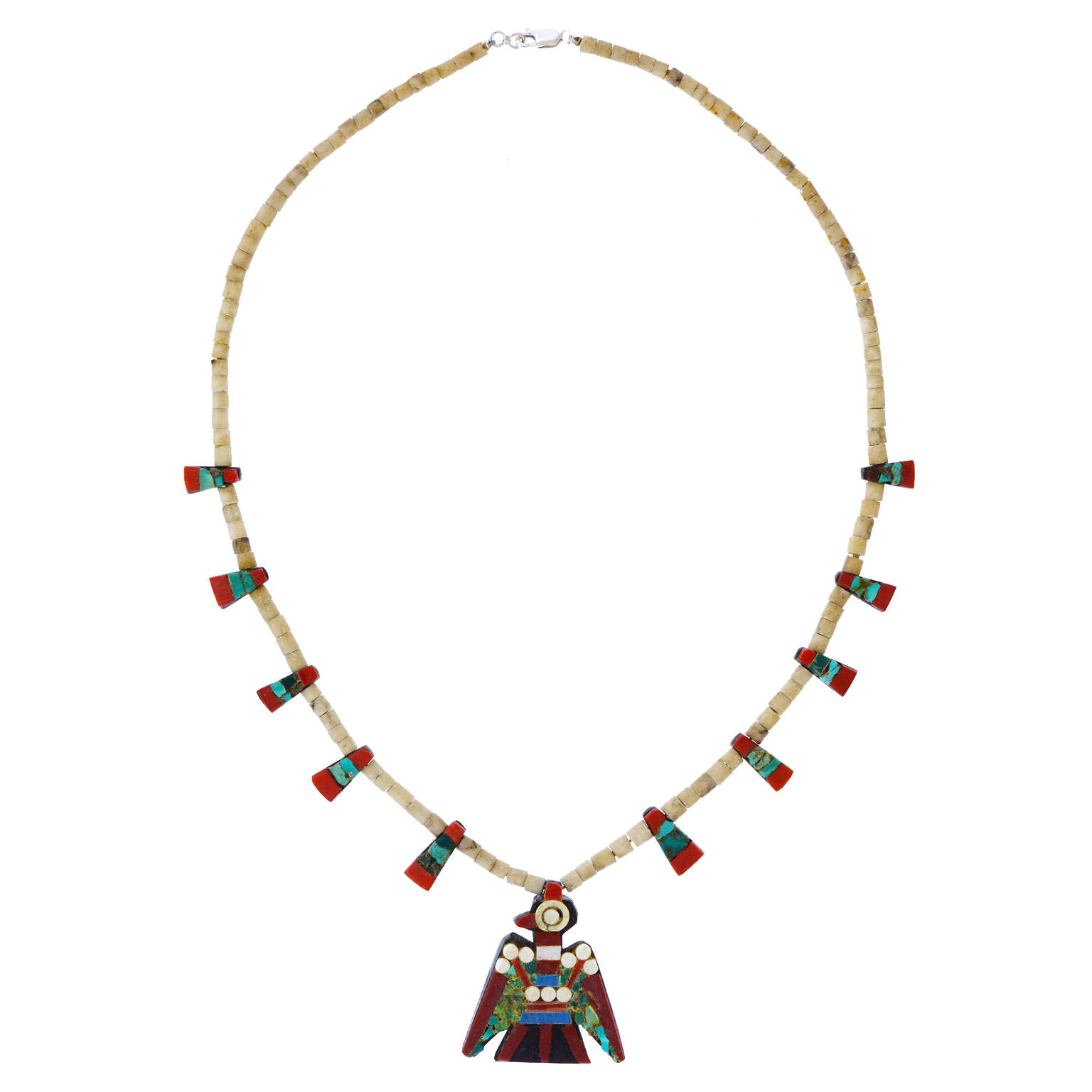 Kewa or Santo Domingo Pueblo Depression Era Necklace