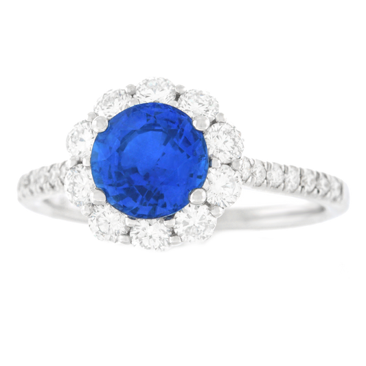#25218 - Sapphire and Diamond Ring 18k c2000s