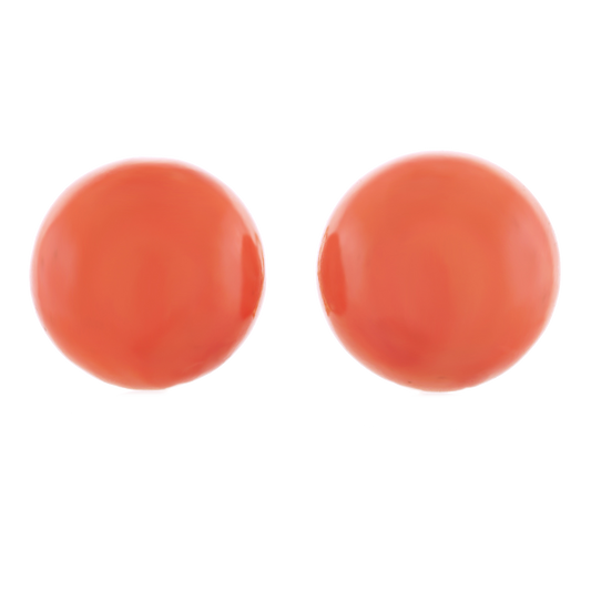 #21238 - Natural Coral Earrings GIA 18k c1950s/2000s