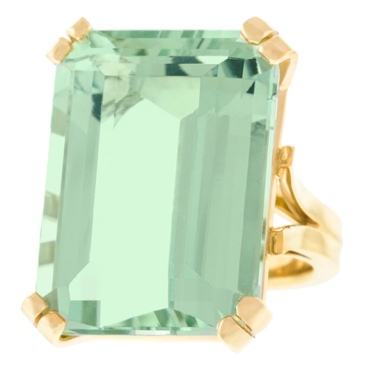 #21263 - 54.14ct Natural Green Beryl-set Gold Ring GIA
