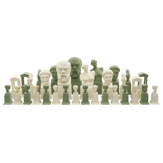Classical Revival Parian Chess Set c1880 Attributed Austrian