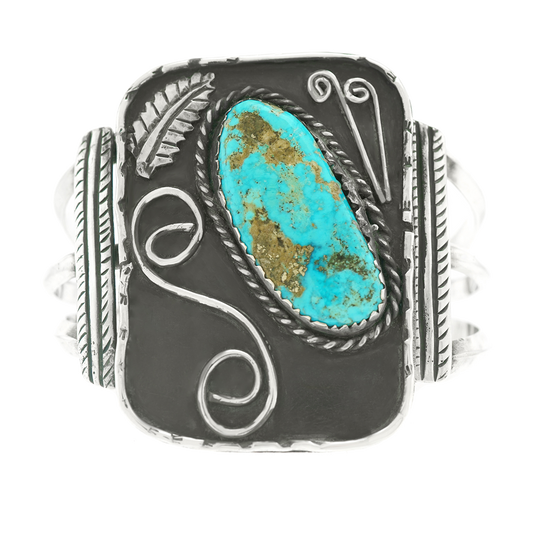 Navajo Sterling Cuff With Turquoise