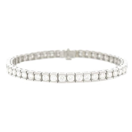 #22266 - Diamond Line Bracelet 18k c1950s