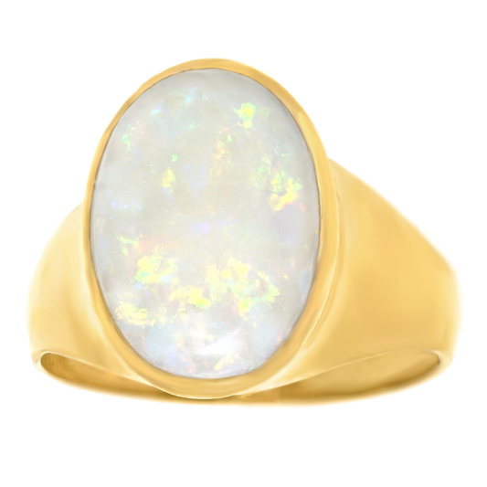 Opal Ring 18k c1960s Italian