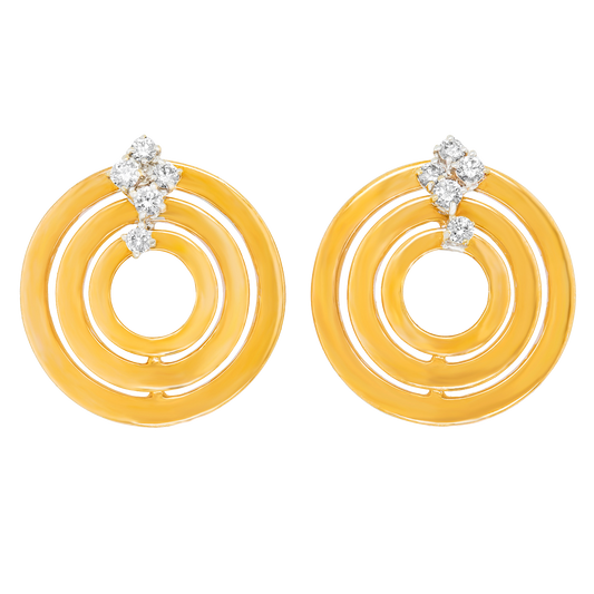 #23480 - Damiani Diamond-set Gold Earrings