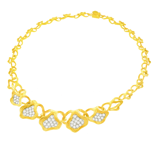 #22992 - Gubelin Diamond-set Gold Necklace