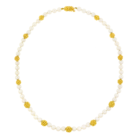 Van Cleef & Arpels Pearl and Gold Necklace