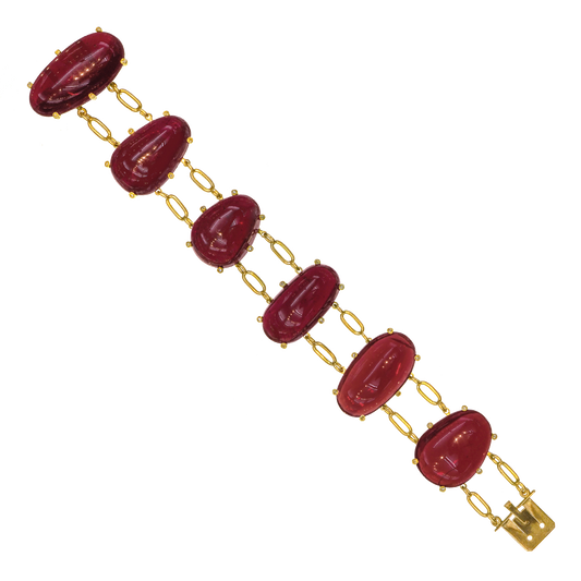 Antique Garnet-set Gold Bracelet