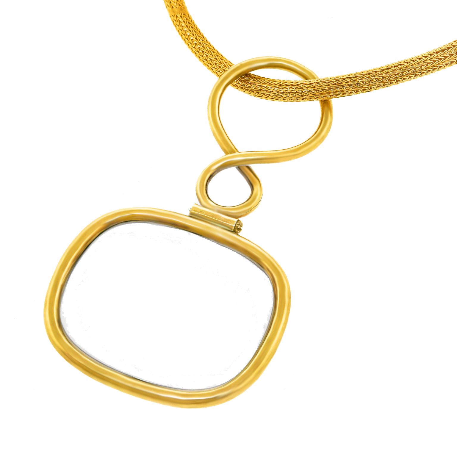 Quizzing Glass Pendant 14k c1900 American