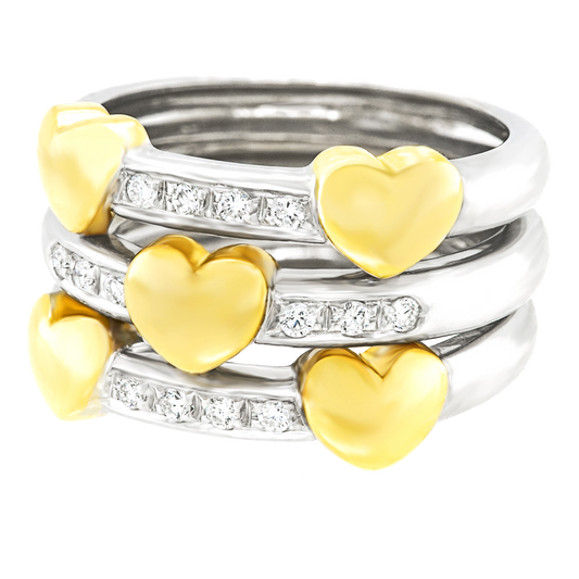 #23354 - Diamond-set Pop Art Heart Ring 18k