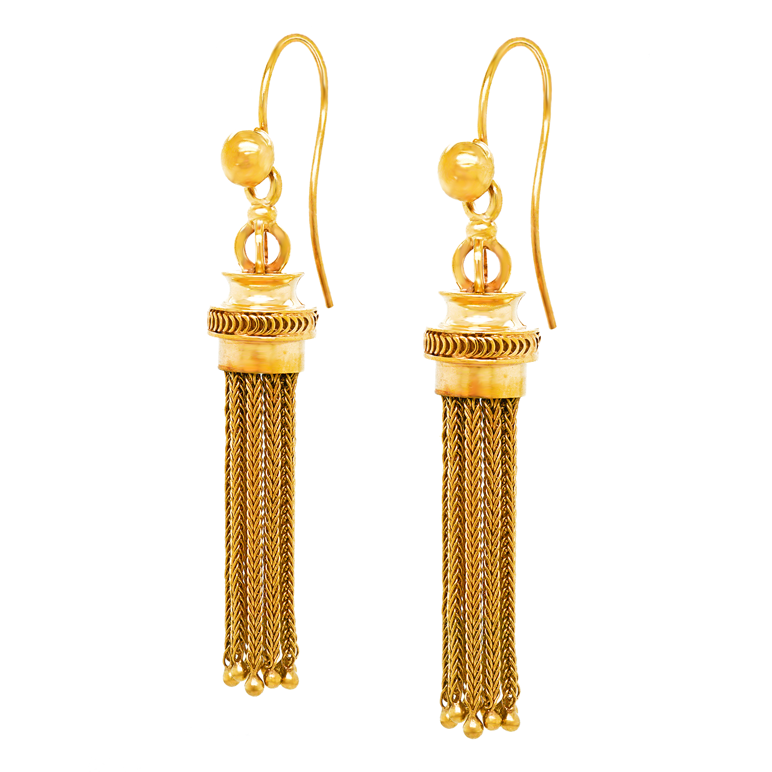 Antique Gold Tassel Earrings