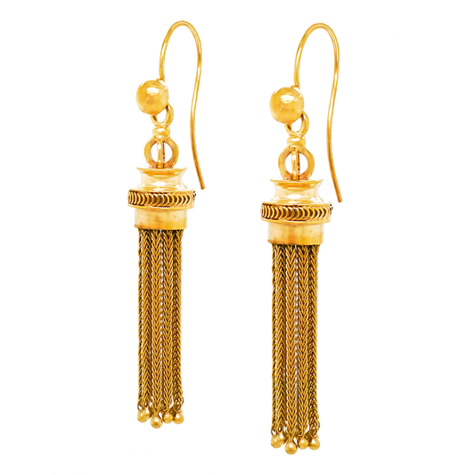 Antique Gold Tassel Earrings