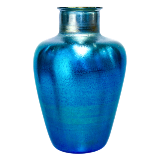 Tiffany Studios Blue Favrile Glass Vase c1900