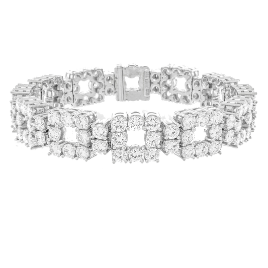#23702 - Spectacular Swiss Modern Diamond Bracelet by Paul Binder