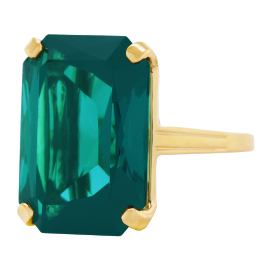 #24051 - Stunning 22.25ct Blue-Green Tourmaline Ring