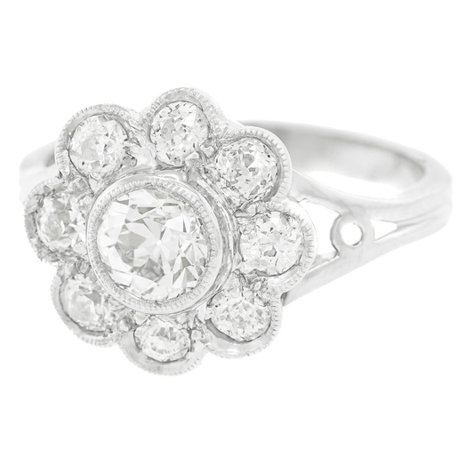 #23761 - Diamond Floret Ring 18k