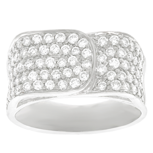 Carl Bucherer Diamond-set Post-Modern Buckle Ring