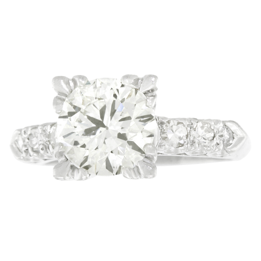 #23855 - Art Deco Diamond Engagement Ring Platinum