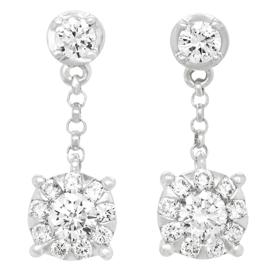 Memoire Diamond Drop Earrings 18k c2000s
