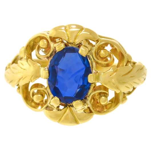 Arts & Crafts Sapphire Ring