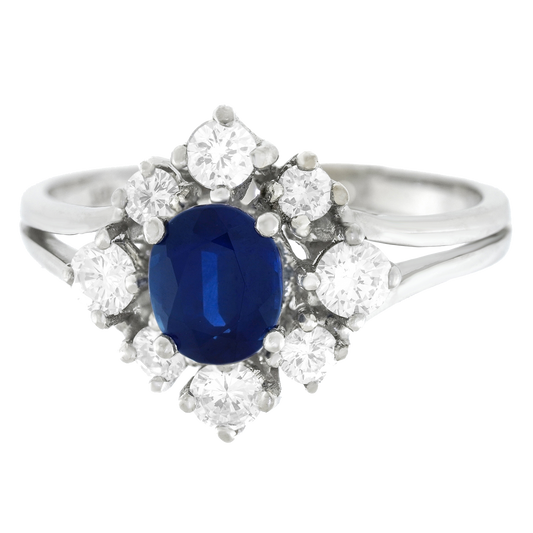 #24175 - Sapphire & Diamond-set Ring