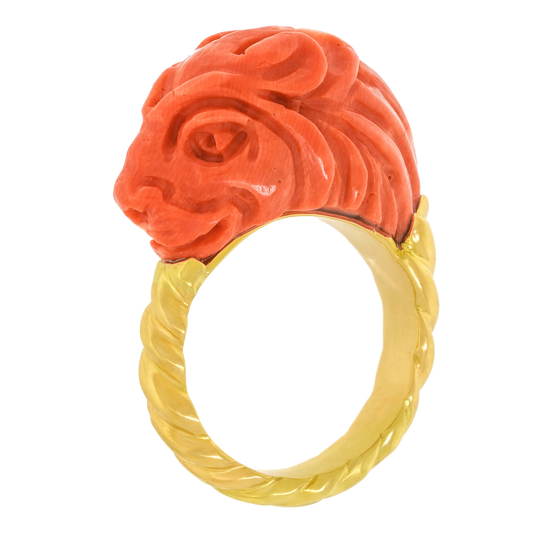 #24186 - Coral Lion Ring