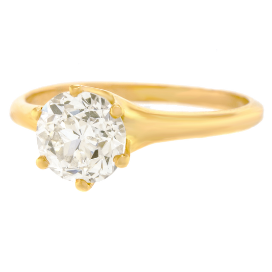 Art Deco 1.69 Carats Diamond Engagement Ring