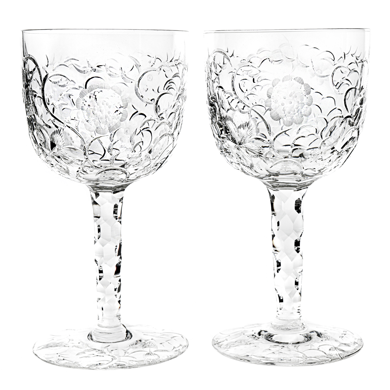 24287 - Set of 12 Justin Tharaud Brookdale Pattern Water Goblets