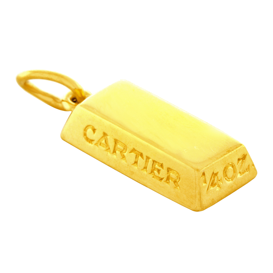 Vintage Cartier 1/4 oz. Gold Ingot Pendant