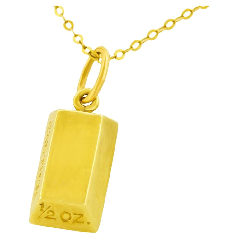 Cartier gold 2025 ingot pendant