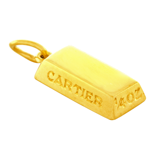 Vintage Cartier 1/4 oz. Gold Ingot Pendant