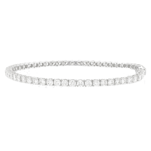 6.18 Carats Total Weight Diamond Line Bracelet