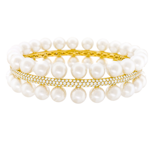 #24455 - Assael Akoya Pearl and Diamond Bracelet
