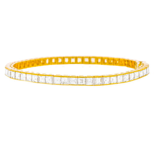Tannler 14.0 Carat Diamond-set Gold Line Bracelet