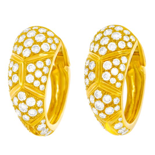 #24554 - Fabulous Diamond-set Gold Earrings