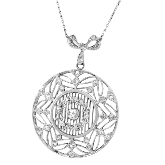 #24557 - Art Deco Diamond Necklace c1920s