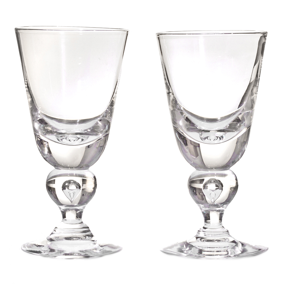 24735 - 12 Exceptional Modernist Steuben Baluster Water Goblet