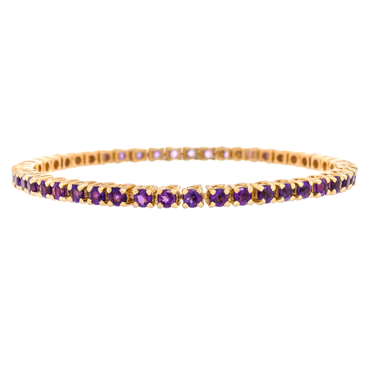 Sixties Colorful Amethyst Line Bracelet