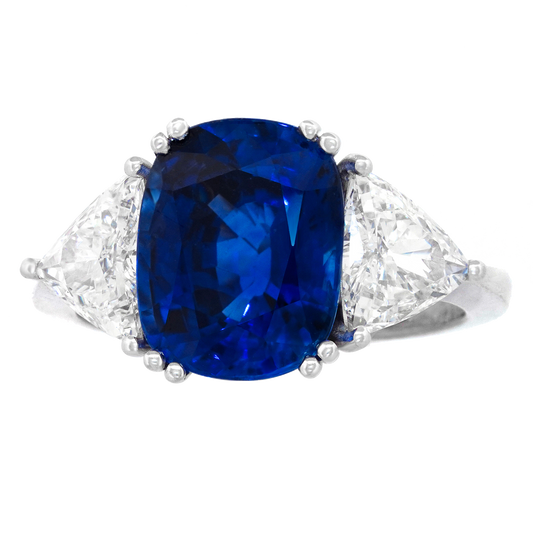 5.85ct Ceylon Sapphire and 1.50cttw Diamond Ring