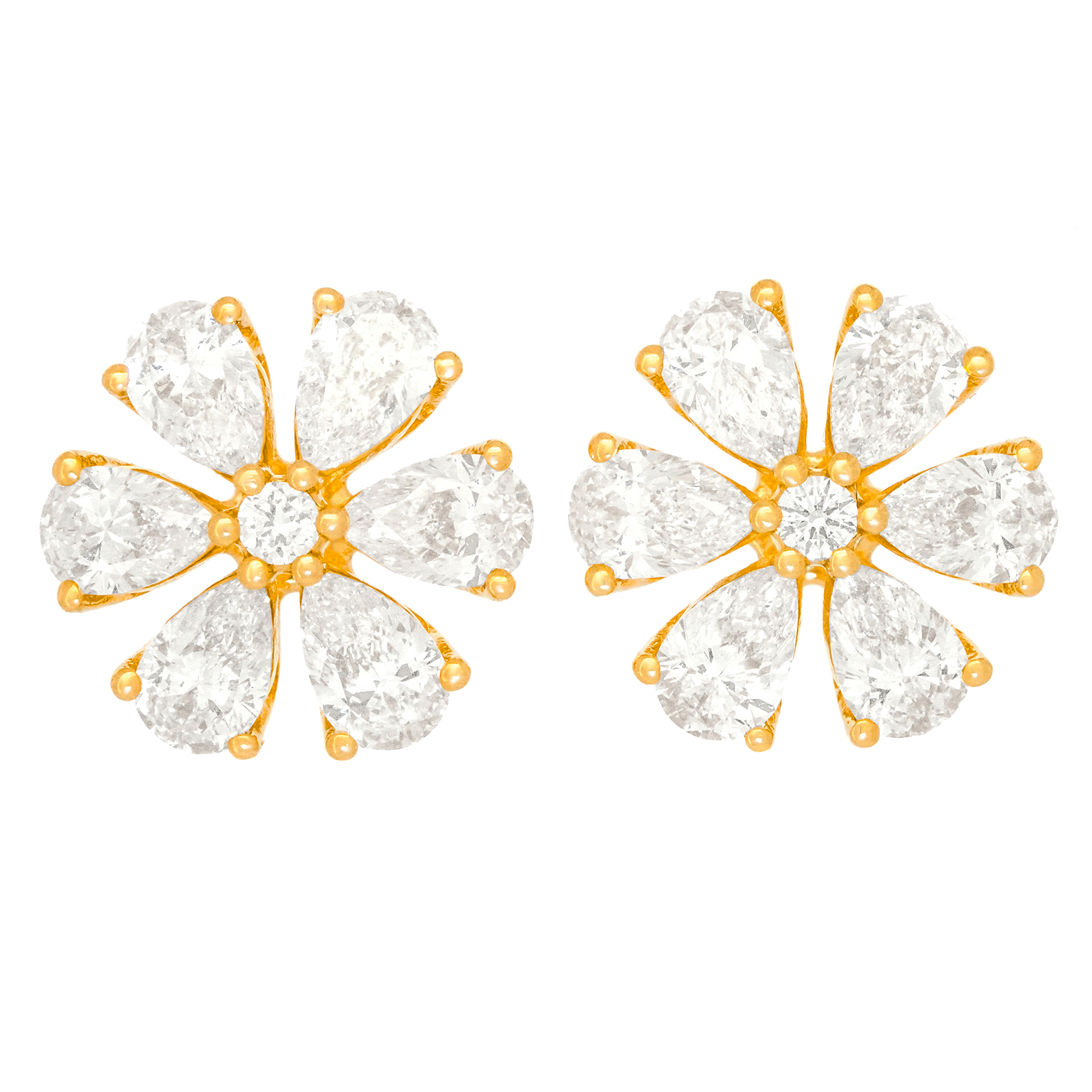 25003 Diamond Flower Earrings