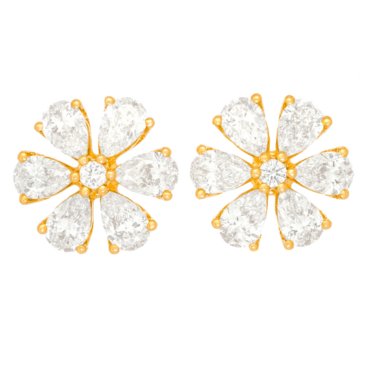 #25003 - Diamond Flower Earrings