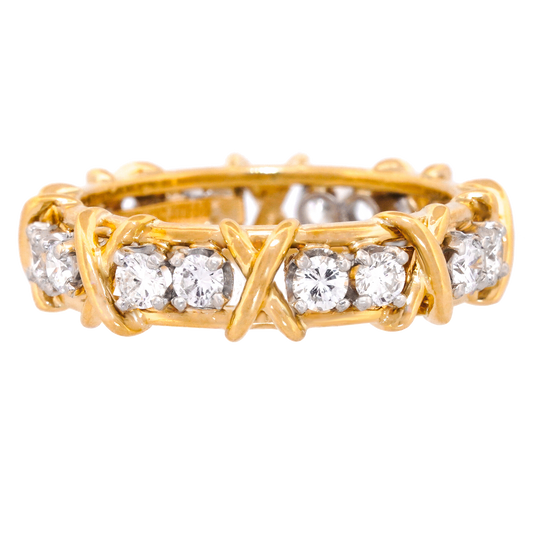 #25013 - Schlumberger 16 Stone Diamond Ring