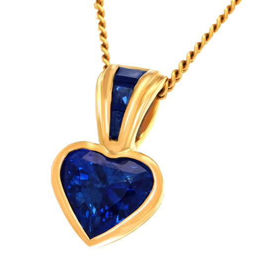 #25056 - Sapphire Heart Pendant