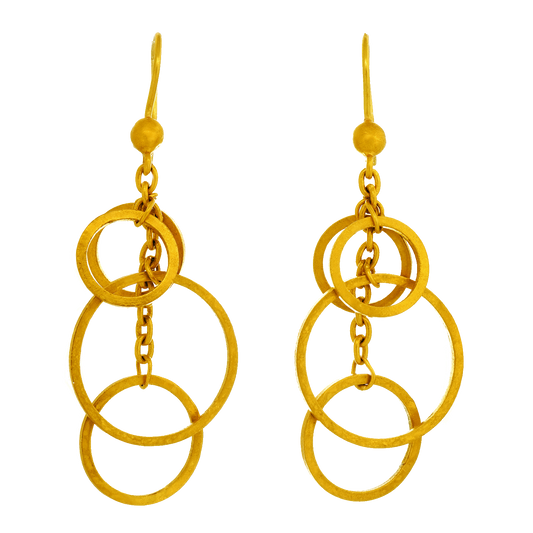 #25088 - 24k Yellow Gold Chandelier Earrings