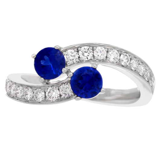 #25164 - Spark Sapphire & Diamond Ring