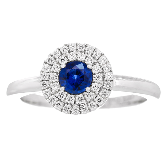 #25167 - Spark Sapphire & Diamond Ring