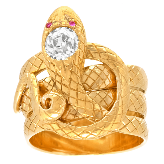 #25231 - Diamond-set Snake Ring 14k